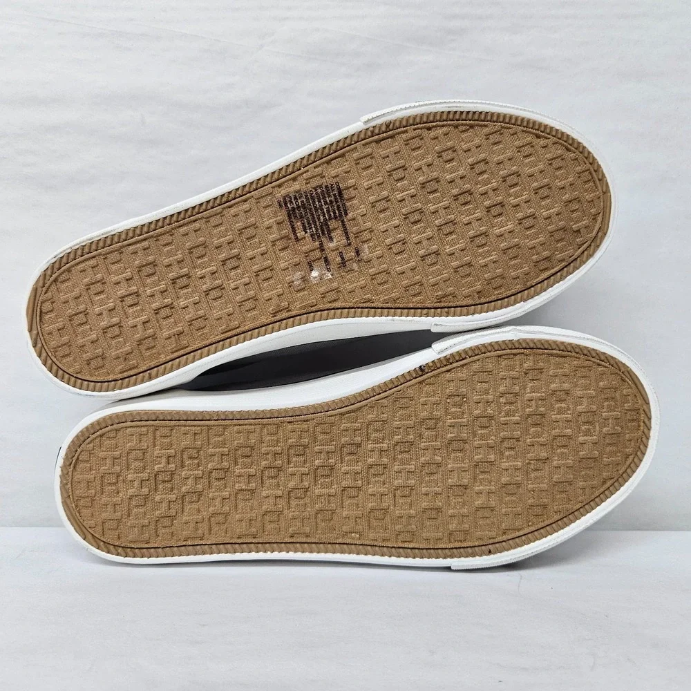 Tommy Hilfiger Cormac Core Casual Shoes 1958238‎ Grey Canvas White Kids Size 4